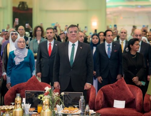 السفير باحميد يشارك في حفل الاستقبال بمناسبة اليوم الوطني الـ96 للمملكة العربية السعودية